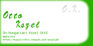 otto kszel business card